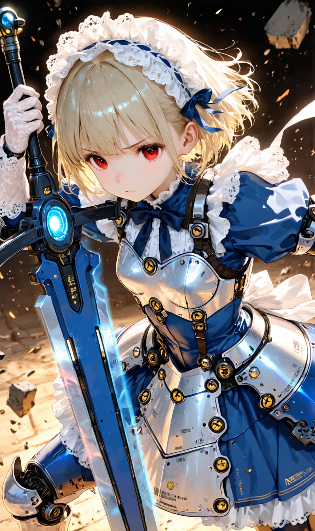 Armored Maid candy-blue