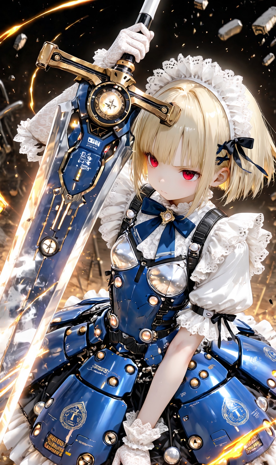 Armored Maid candy-blue