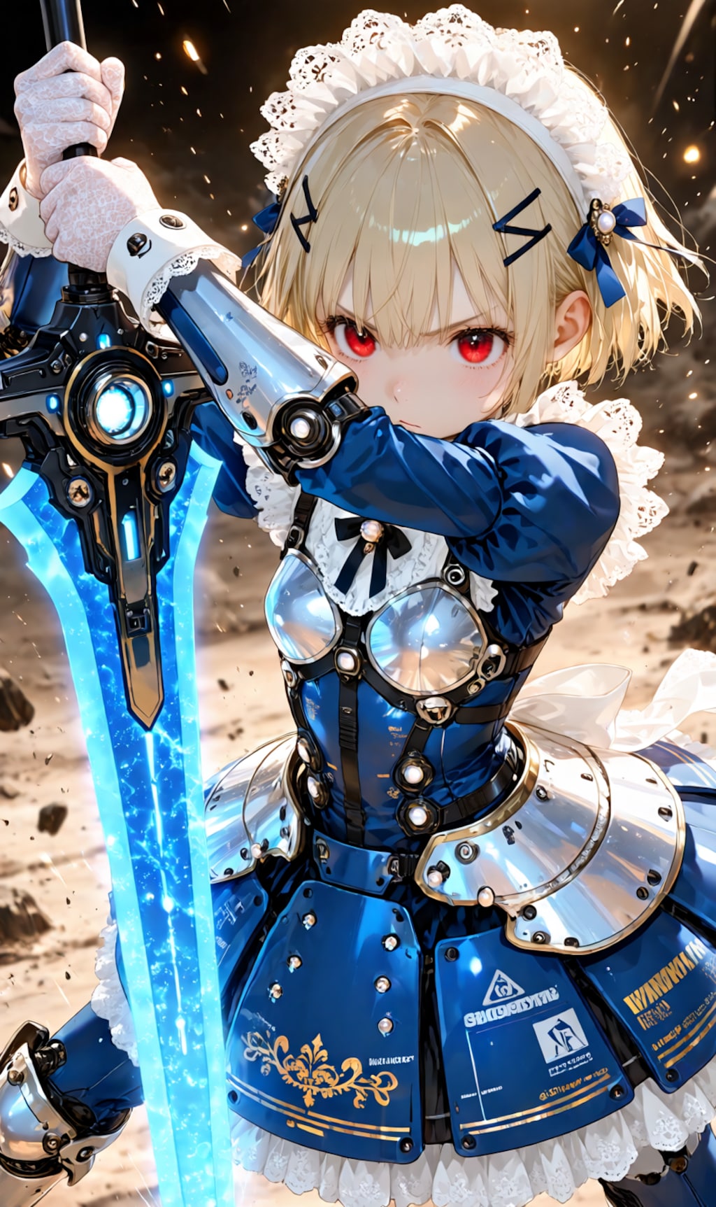 Armored Maid candy-blue