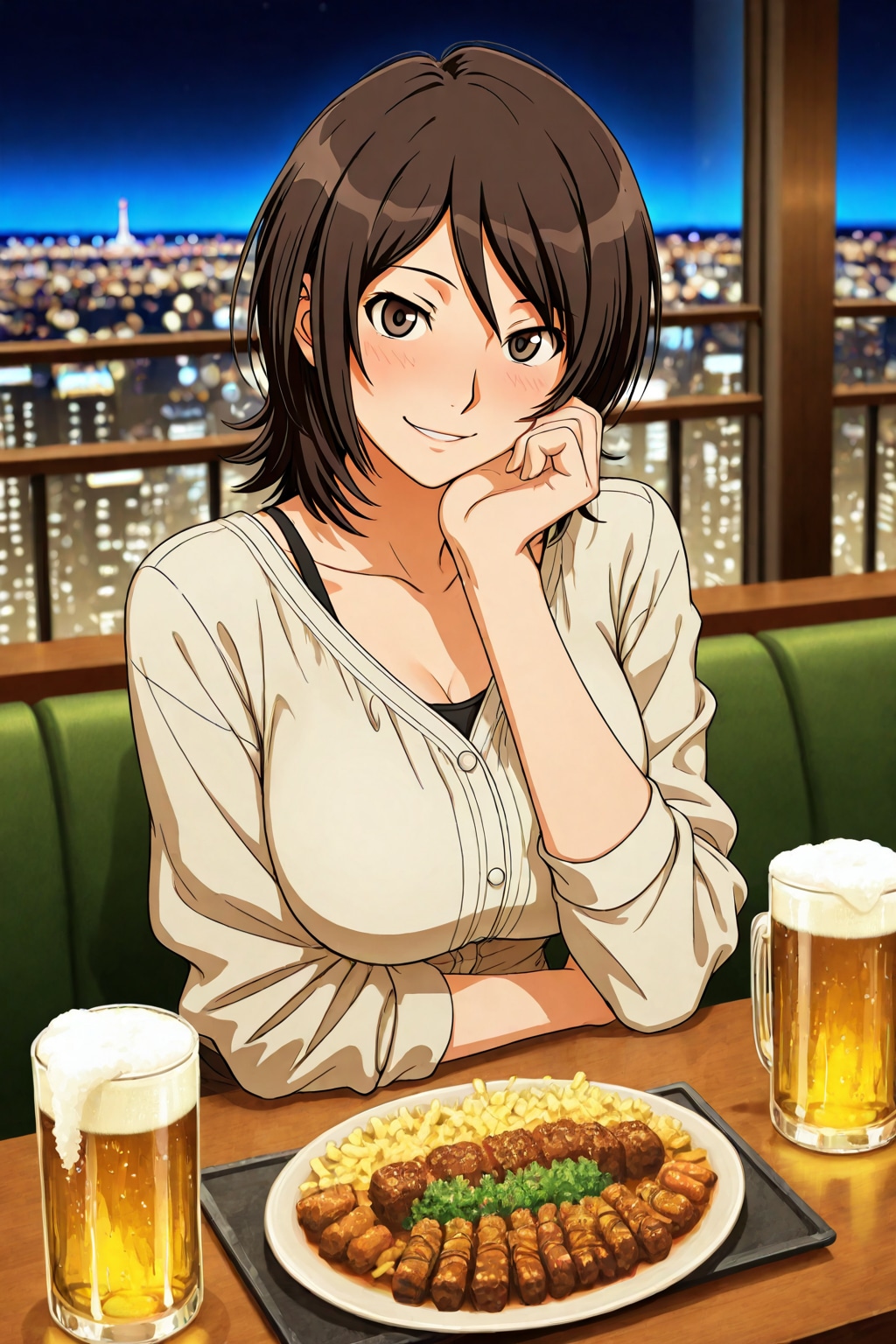 地ビールの日の夜麻耶ちゃん先生とディナーで乾杯🍺❤️