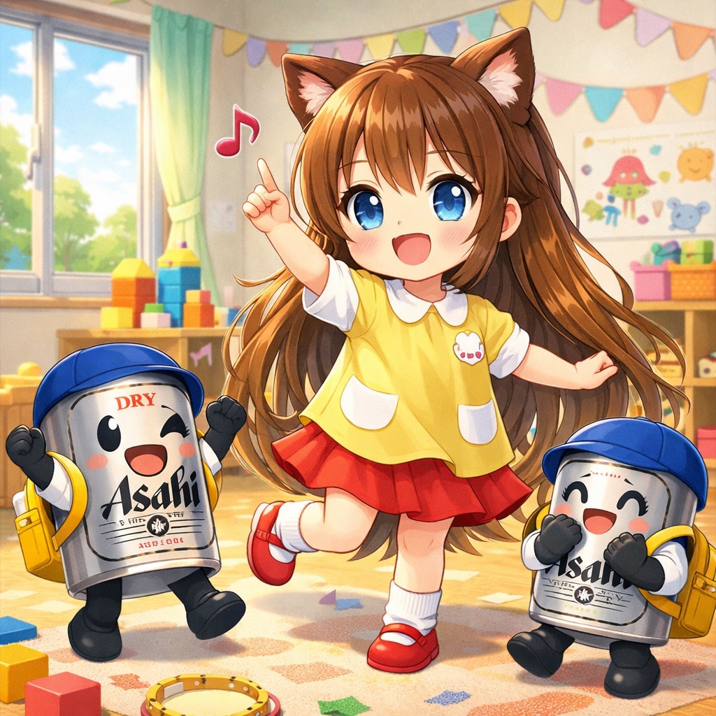 ようちえんで遊ぶ小さな女の子