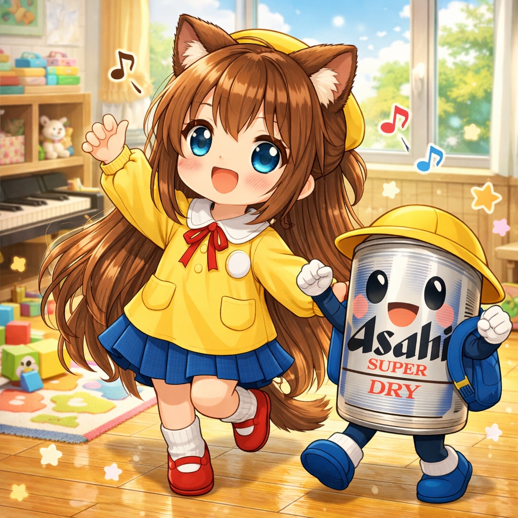 ようちえんで遊ぶ小さな女の子