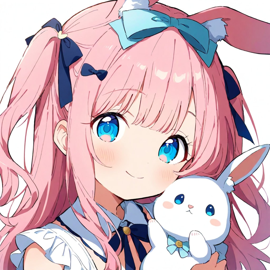 ピンクの子とうさぎ