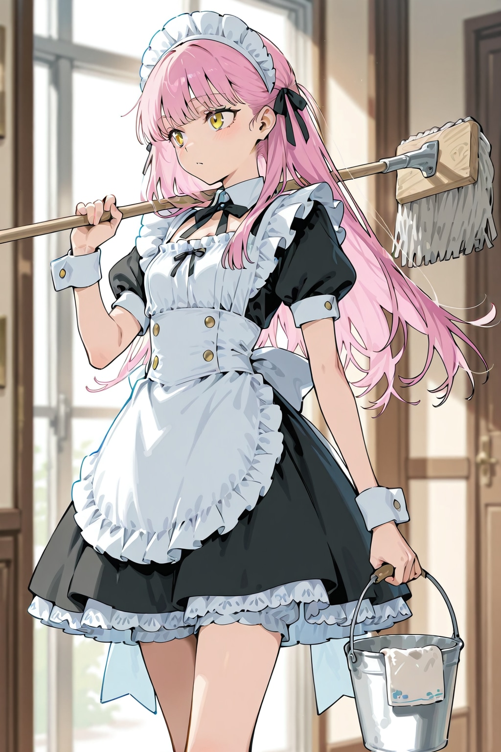 お掃除メイド 5 | の人気AIイラスト・グラビア