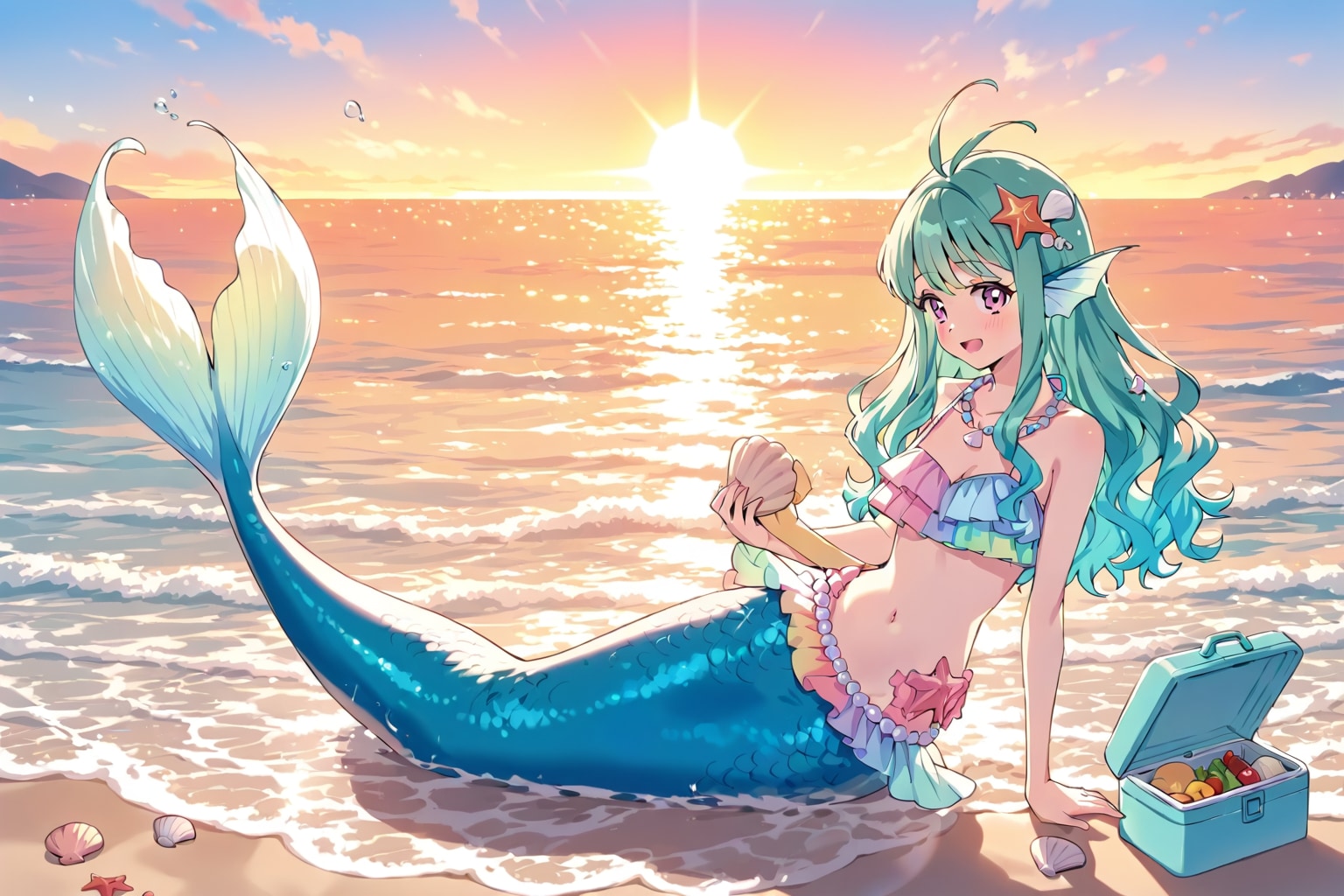 砂浜ピクニック