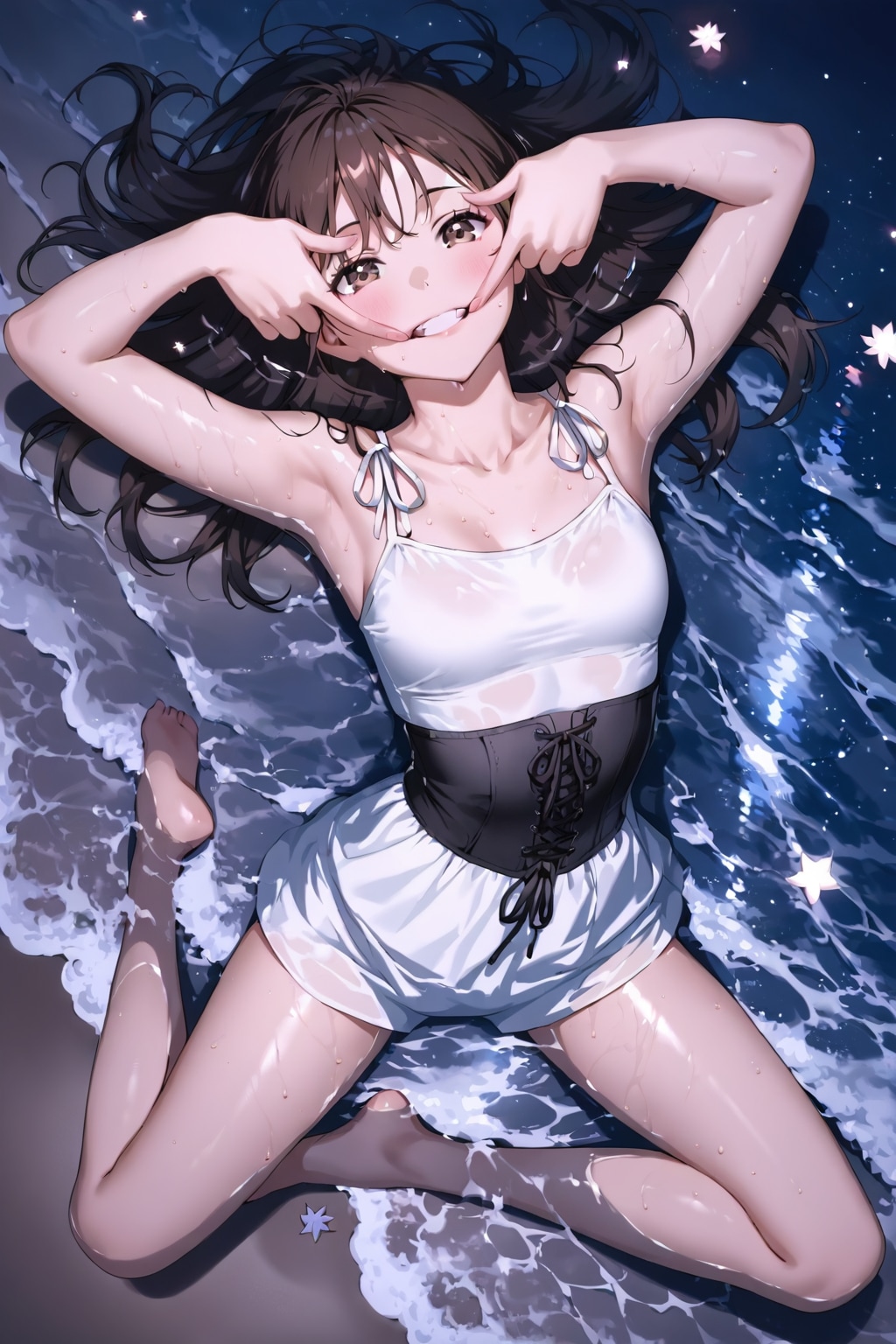 ２　独り占めの夜の海