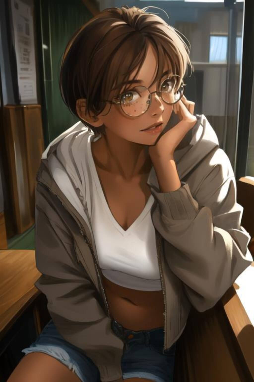 男前な日焼け彼女