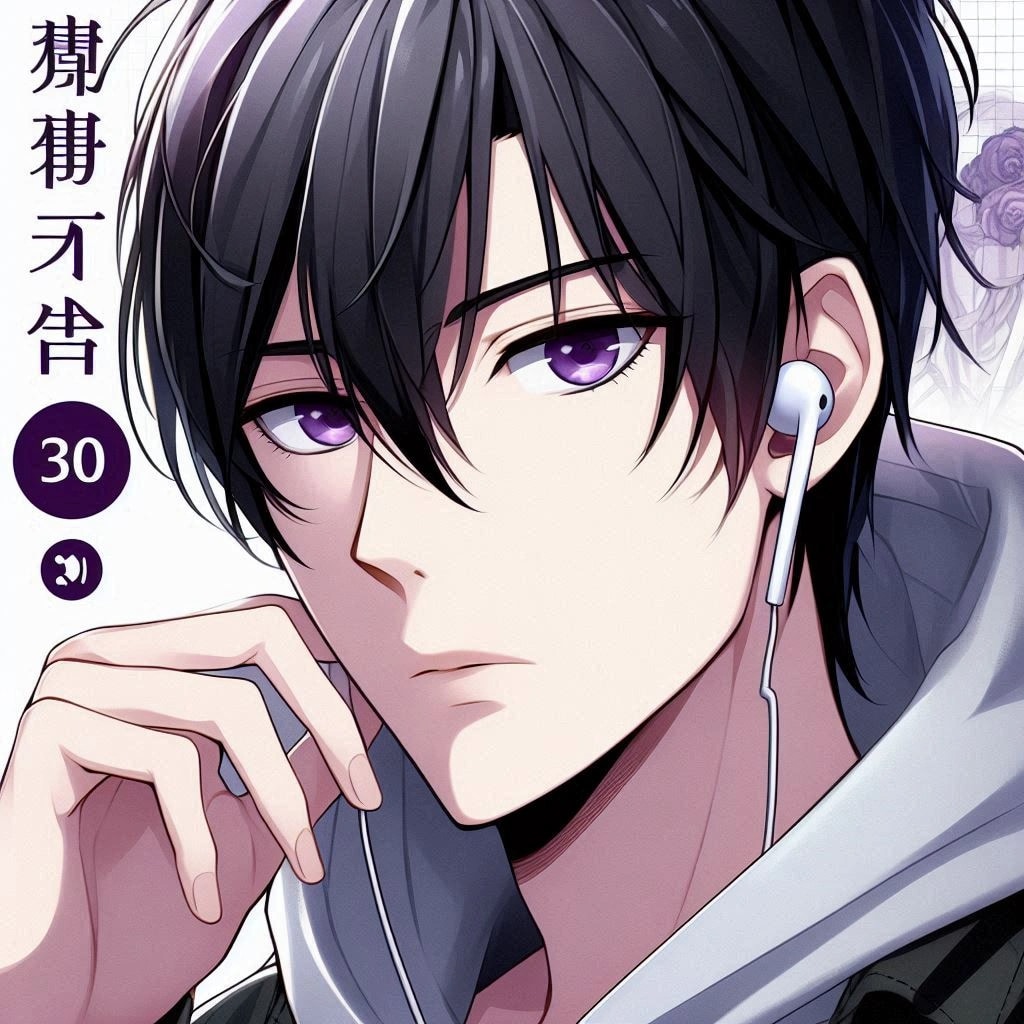 イヤホンと、黒髪短髪男性★その2(12枚)