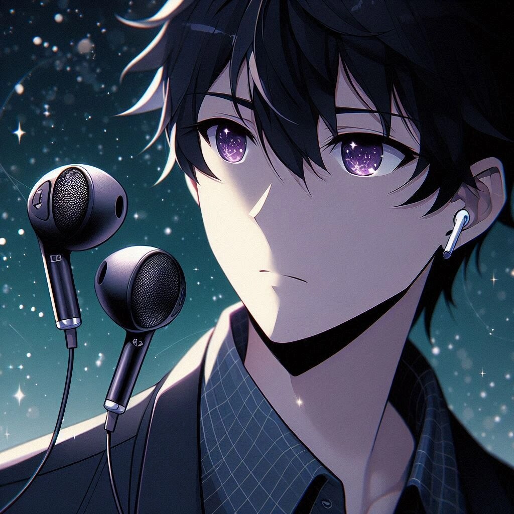 イヤホンと、黒髪短髪男性★その2(12枚)