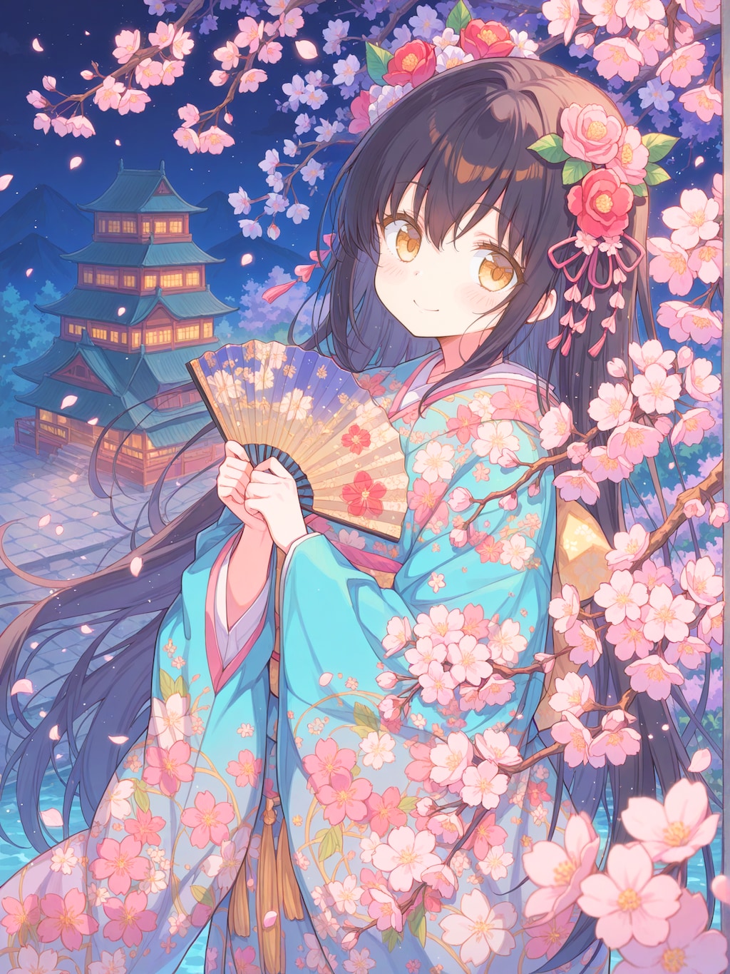 今宵は夜桜日和