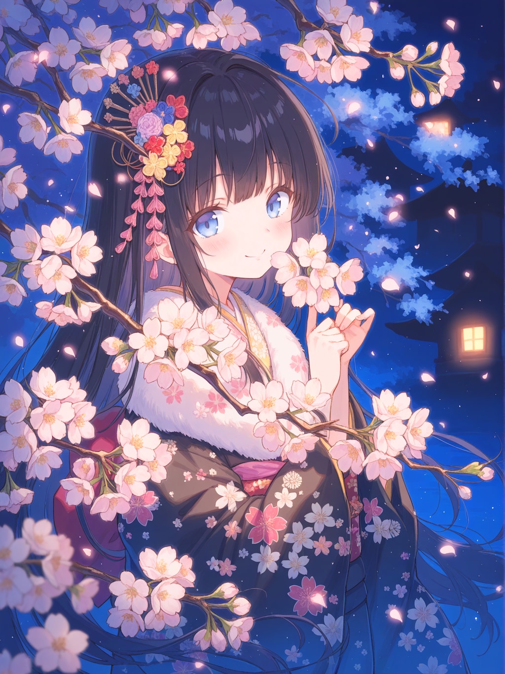 今宵は夜桜日和