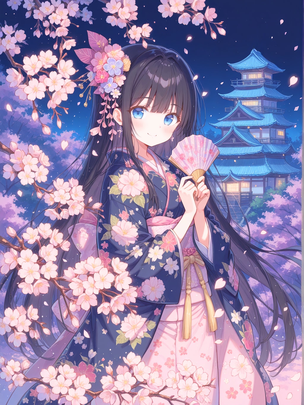 今宵は夜桜日和