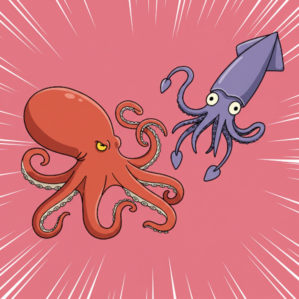 🐙vs🦑