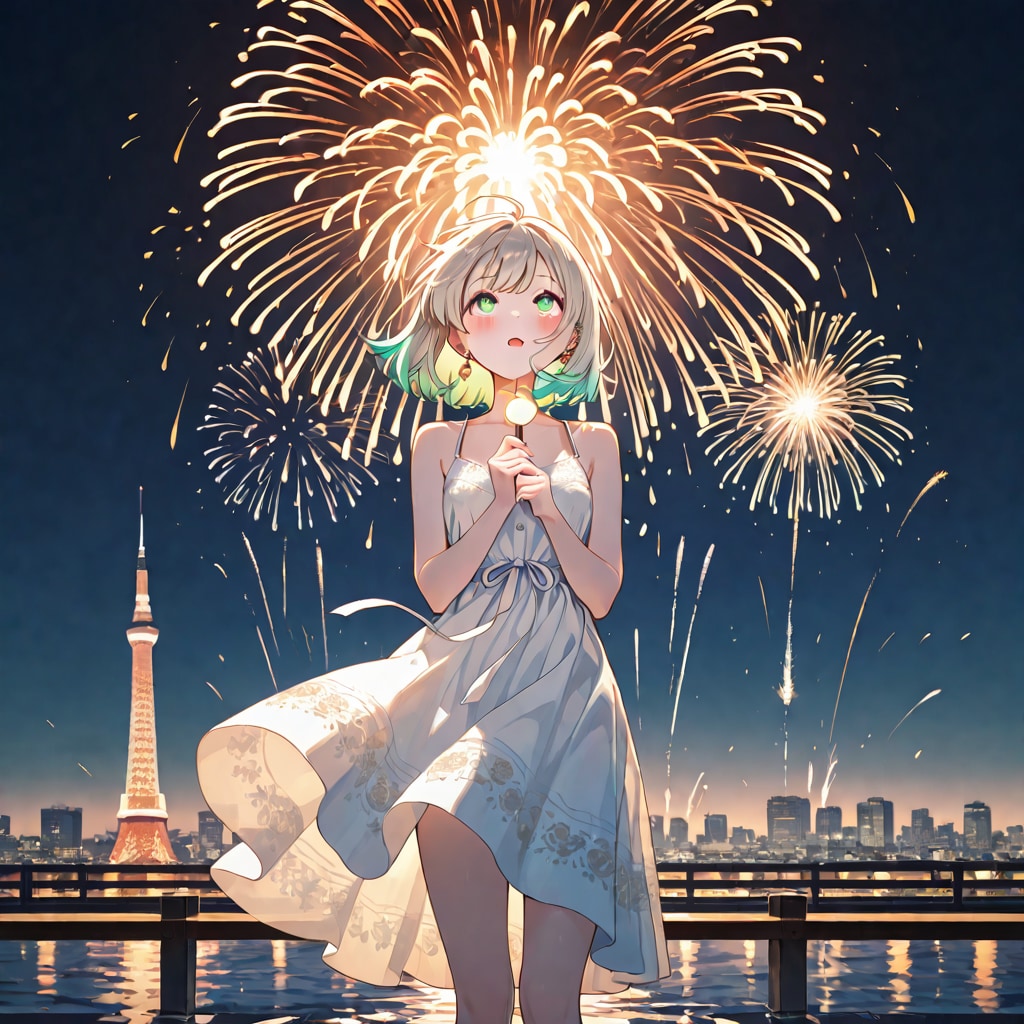 真夏の夜、君と見る花