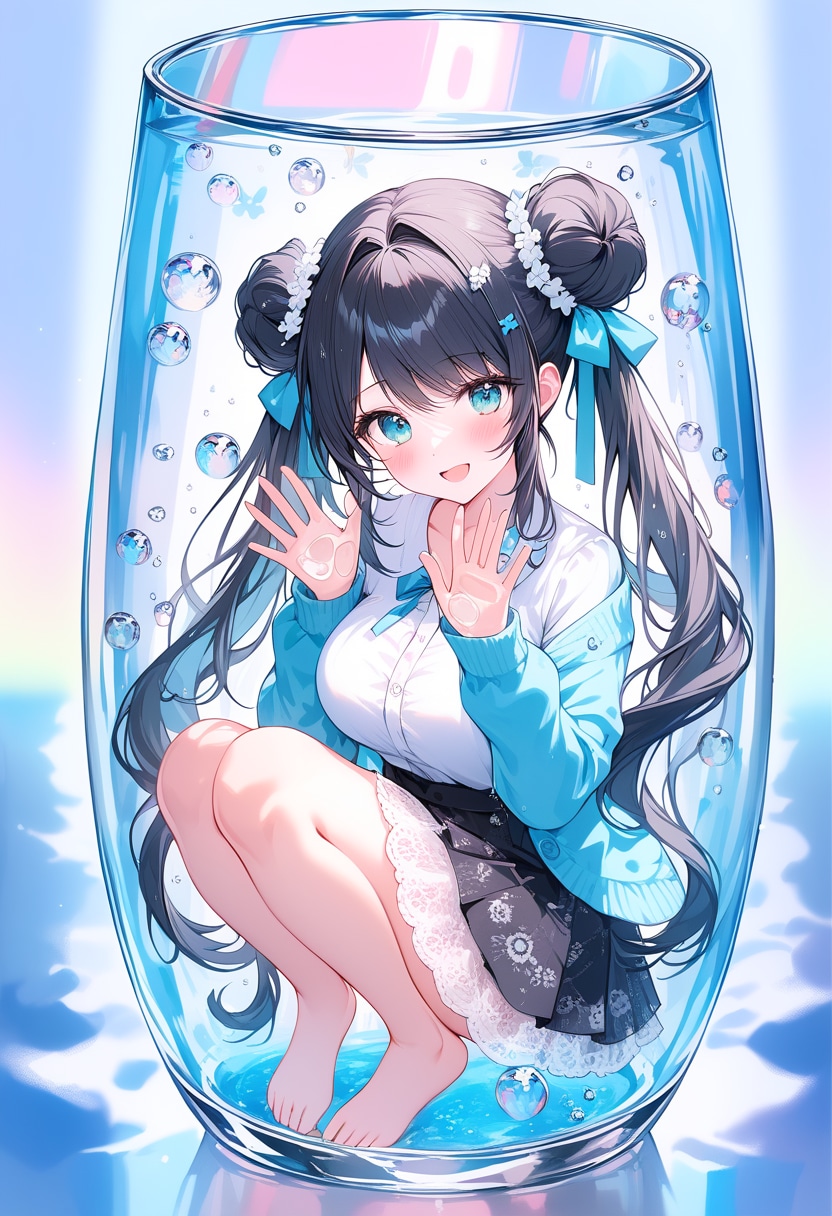 うちの子たち in しゅわしゅわグラス | の人気AIイラスト・グラビア