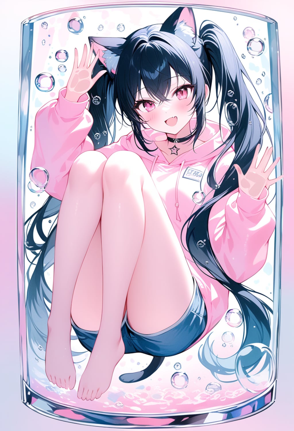 うちの子たち in しゅわしゅわグラス