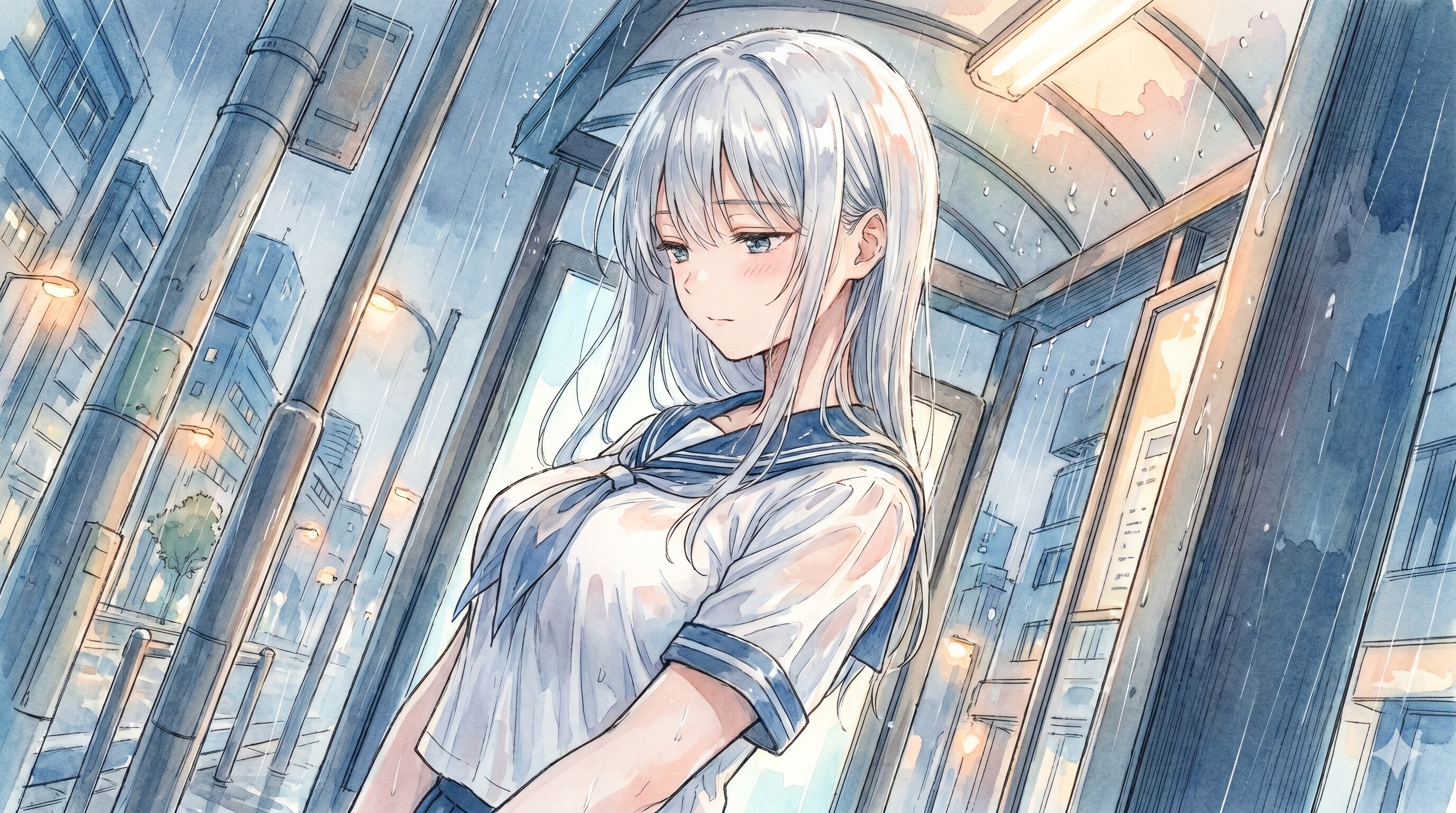 雨は冷たいけど