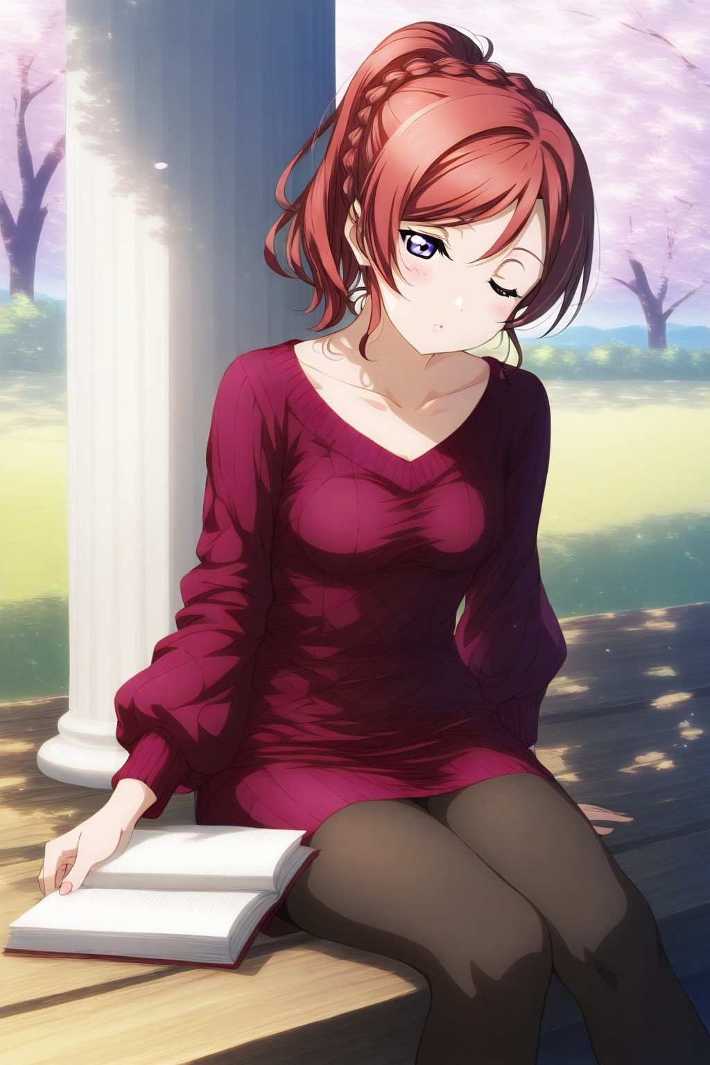 読書しているときに眠りそうな雰囲気の真姫ちゃん