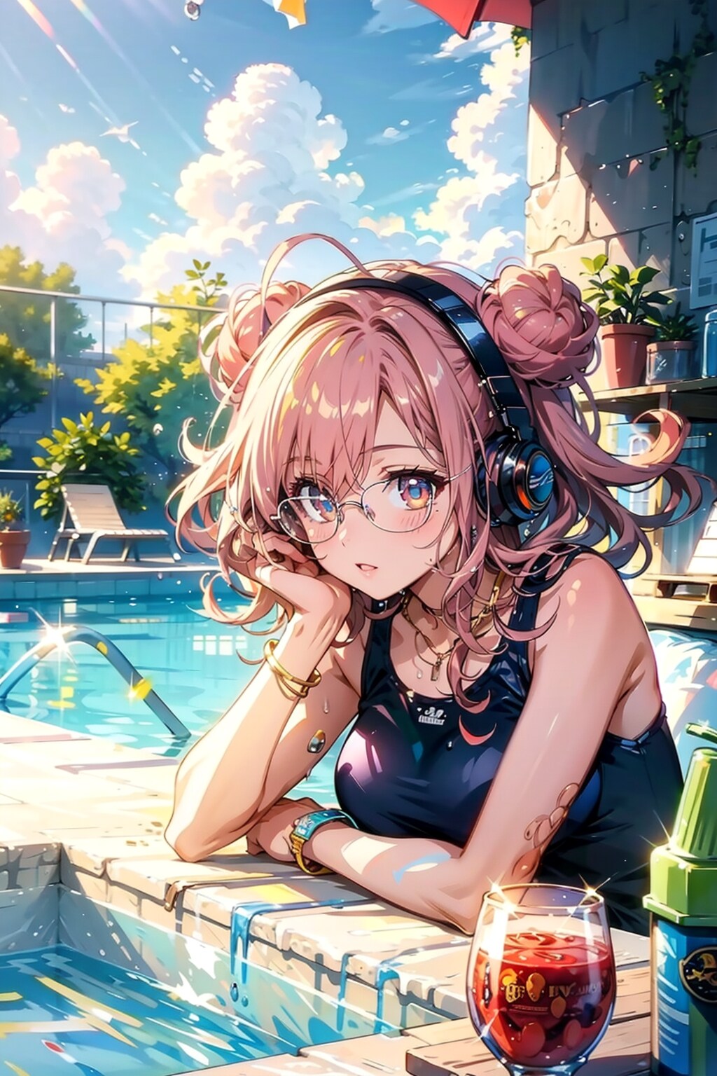 泳ぐ気ないです