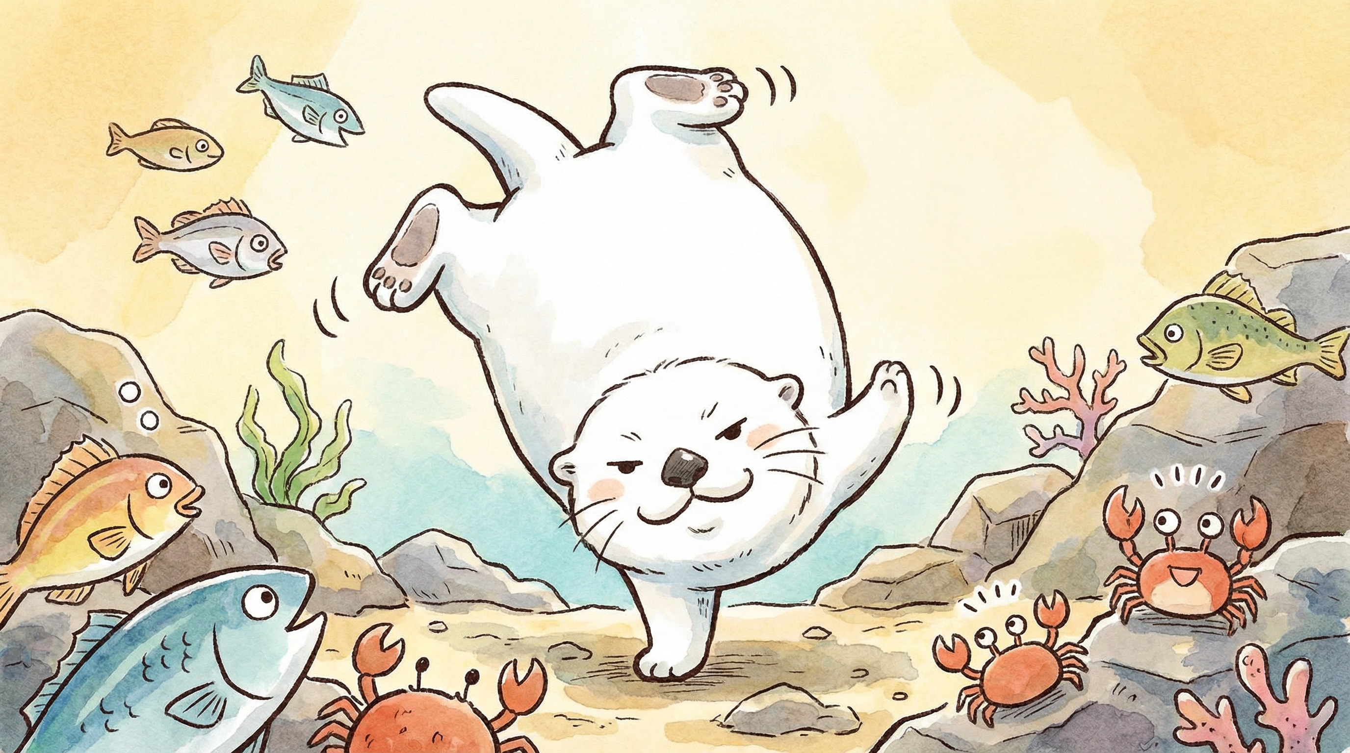 ドヤ顔逆立ち白ラッコ | の人気AIイラスト・グラビア