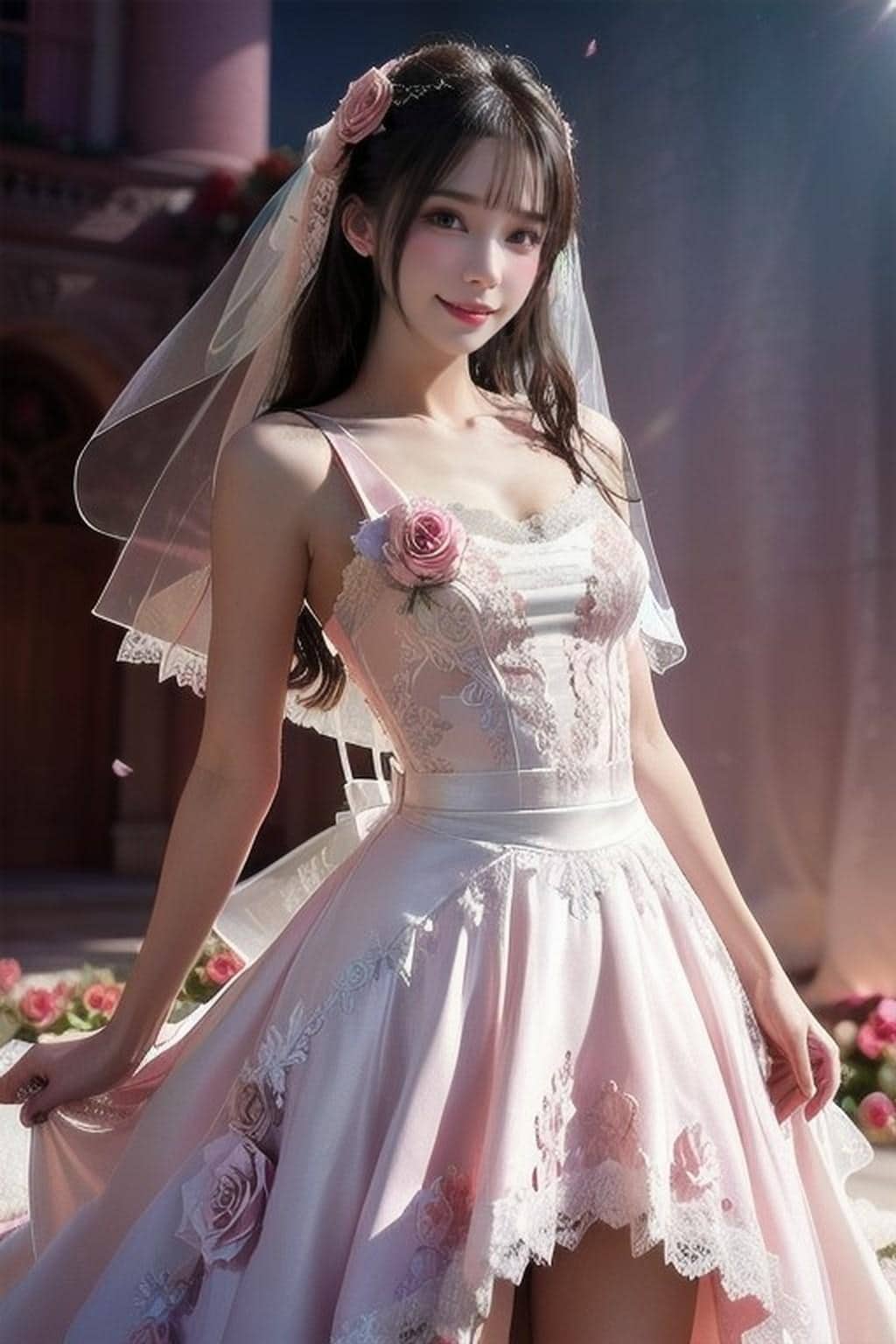 Pink rose Girl