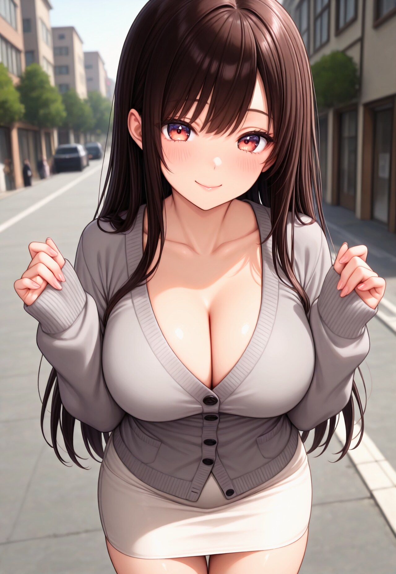 507（グレーのカーディガン）