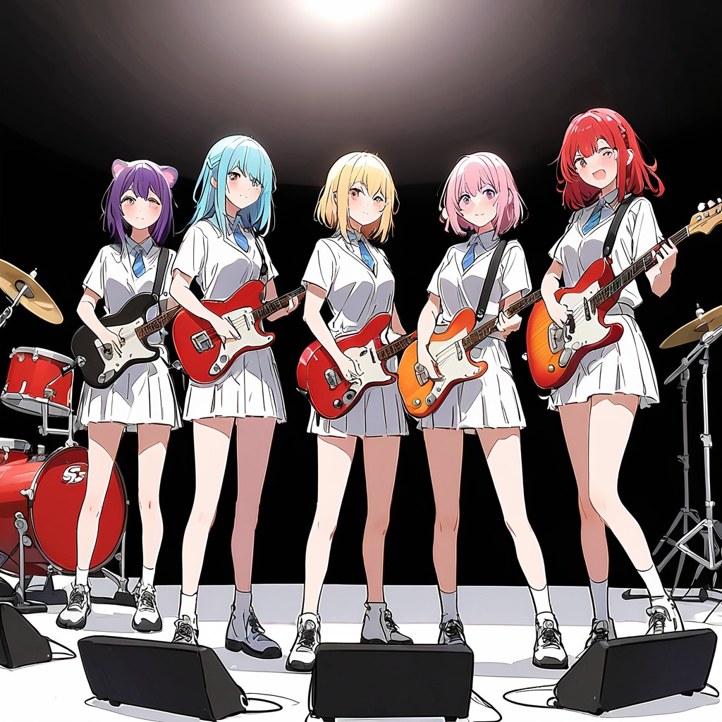 ファイナル∶ギター女子共演 | の人気AIイラスト・グラビア