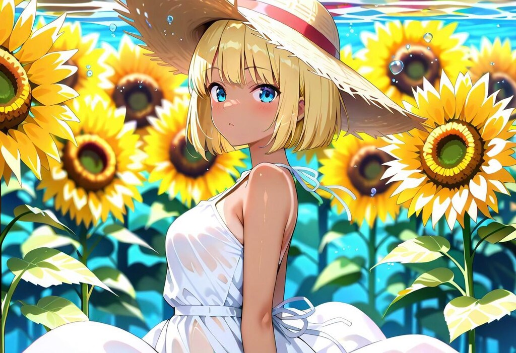 水中に咲く向日葵2025②