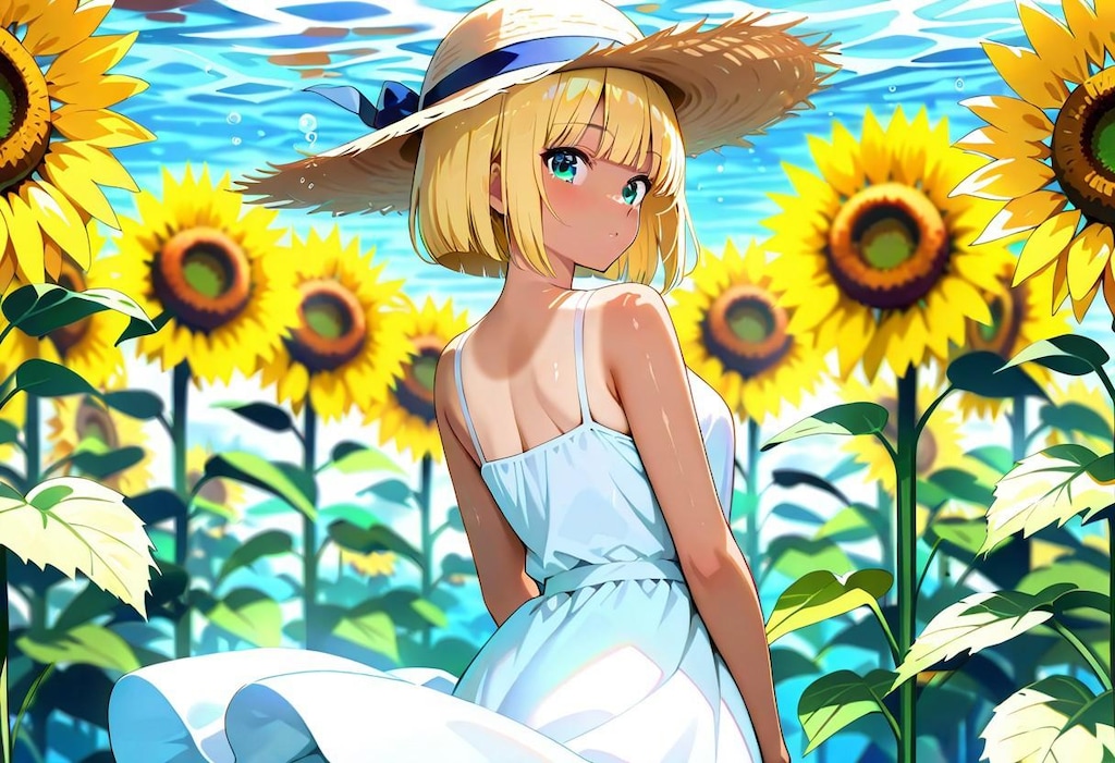 水中に咲く向日葵2025②