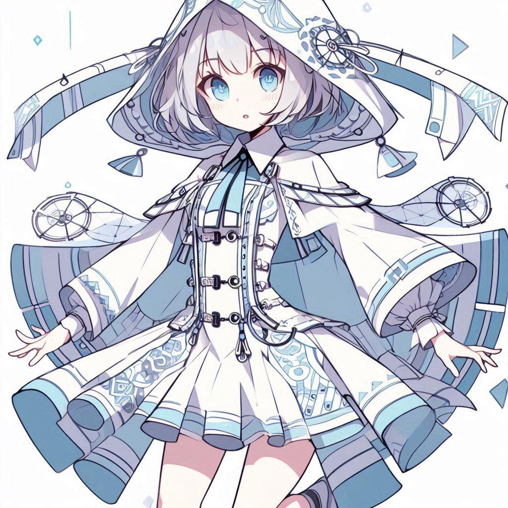 白髪の可愛い女の子【200】