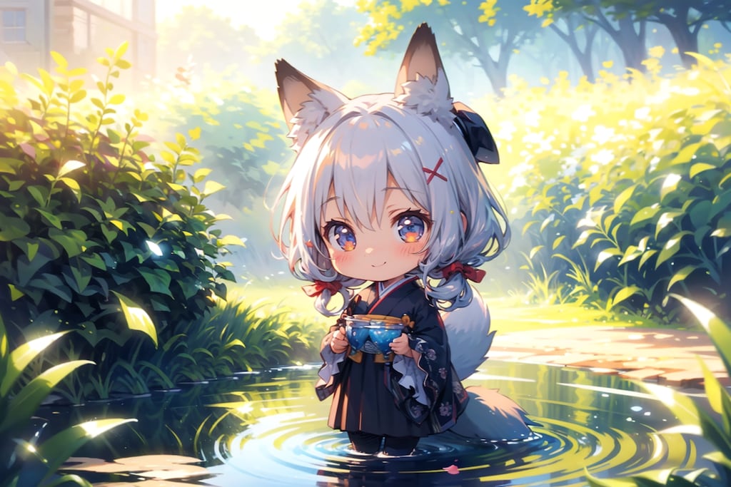 (((princess))),_器を持つ ちびちゃん。