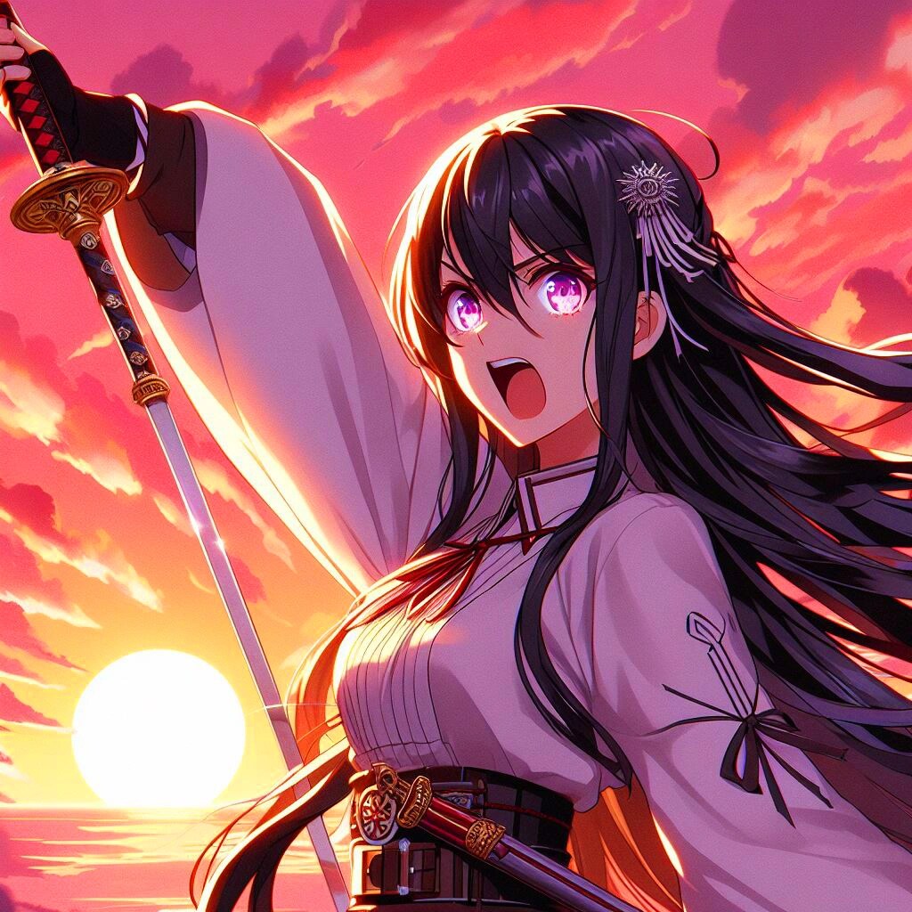 刀を構えて叫んでいる、うちの子…！！(11枚)その1