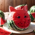 スイカですよろしくおねがいします。🍉🐈 2枚目