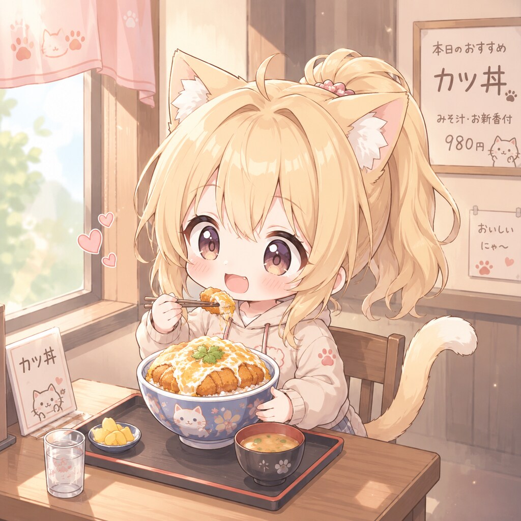 お昼はカツ丼