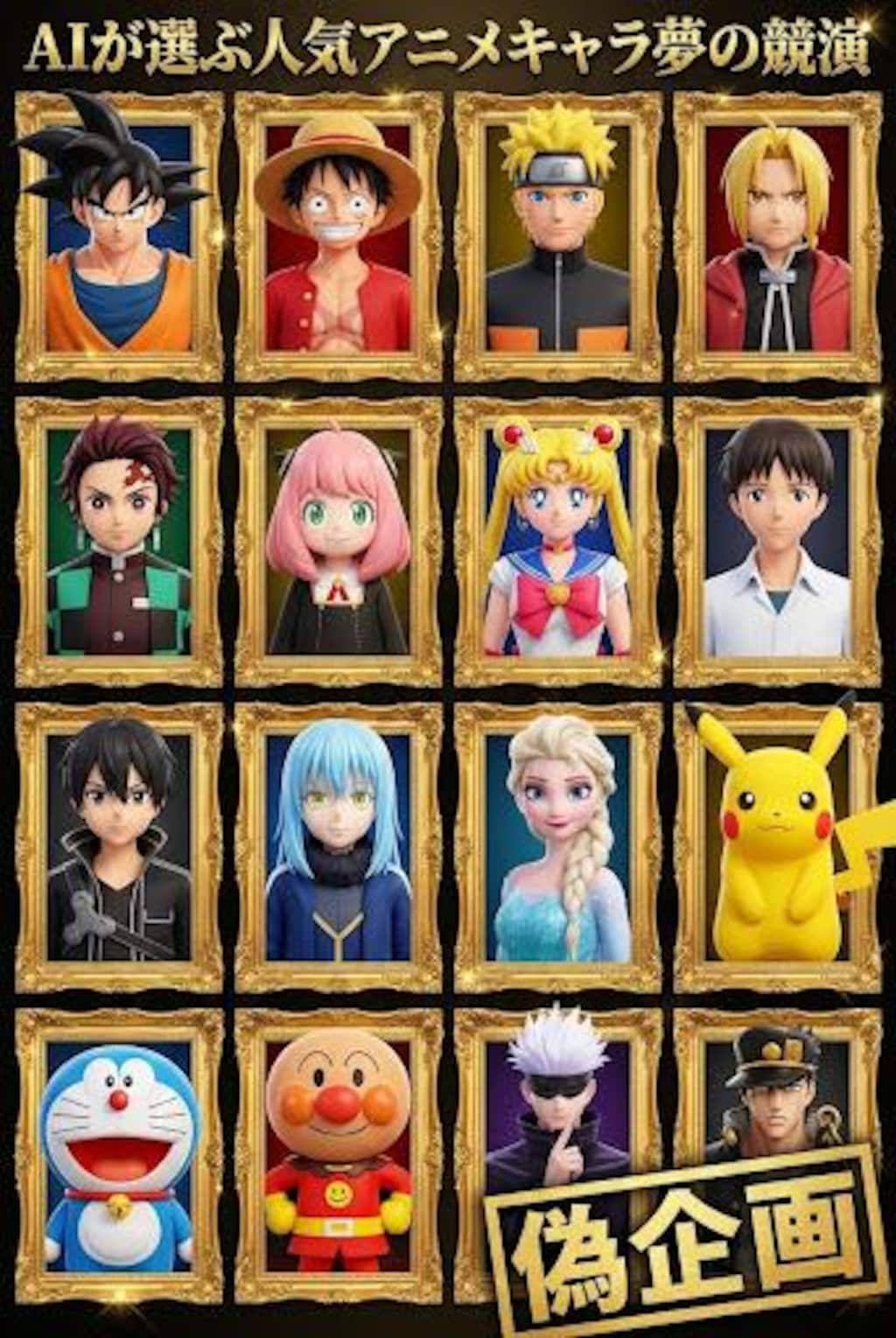 AIが考える人気アニメキャラ