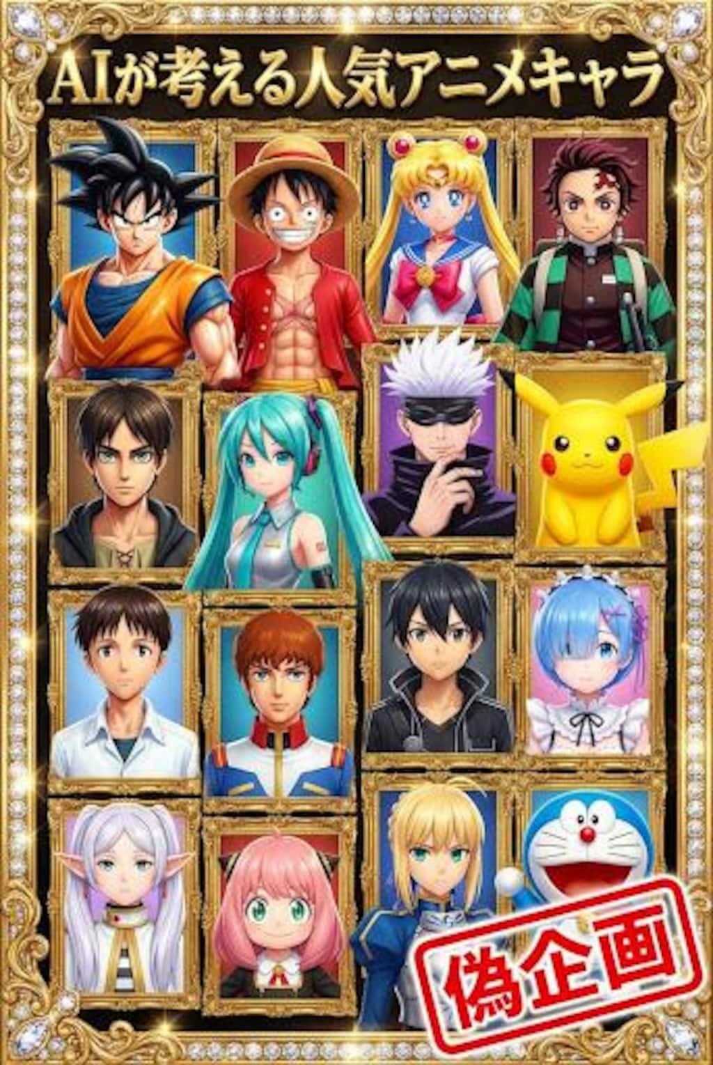 AIが考える人気アニメキャラ