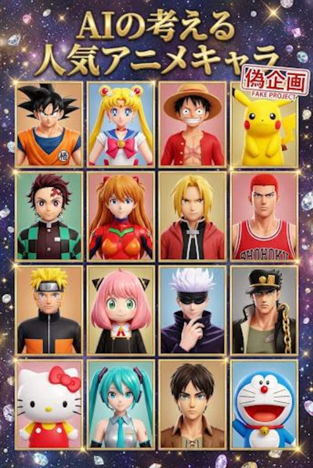 AIが考える人気アニメキャラ