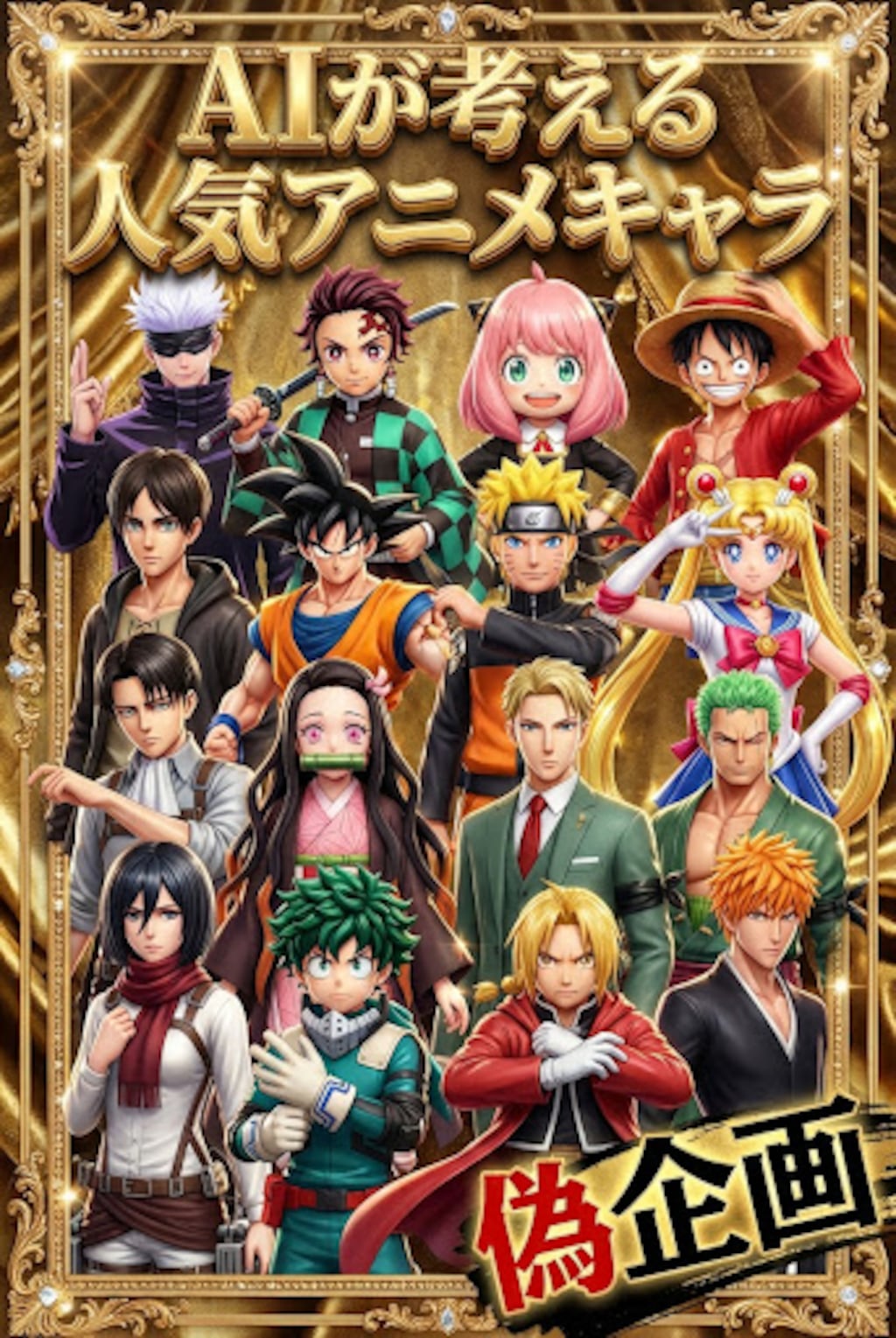 AIが考える人気アニメキャラ