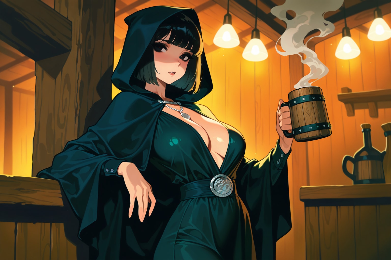 酒場の隅で