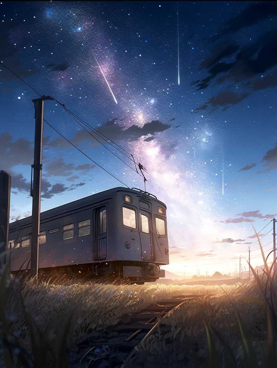 夕暮れの鉄道1