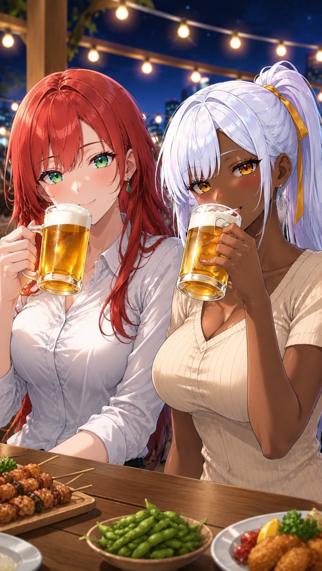 夏夜を彩る、二人だけの乾杯。