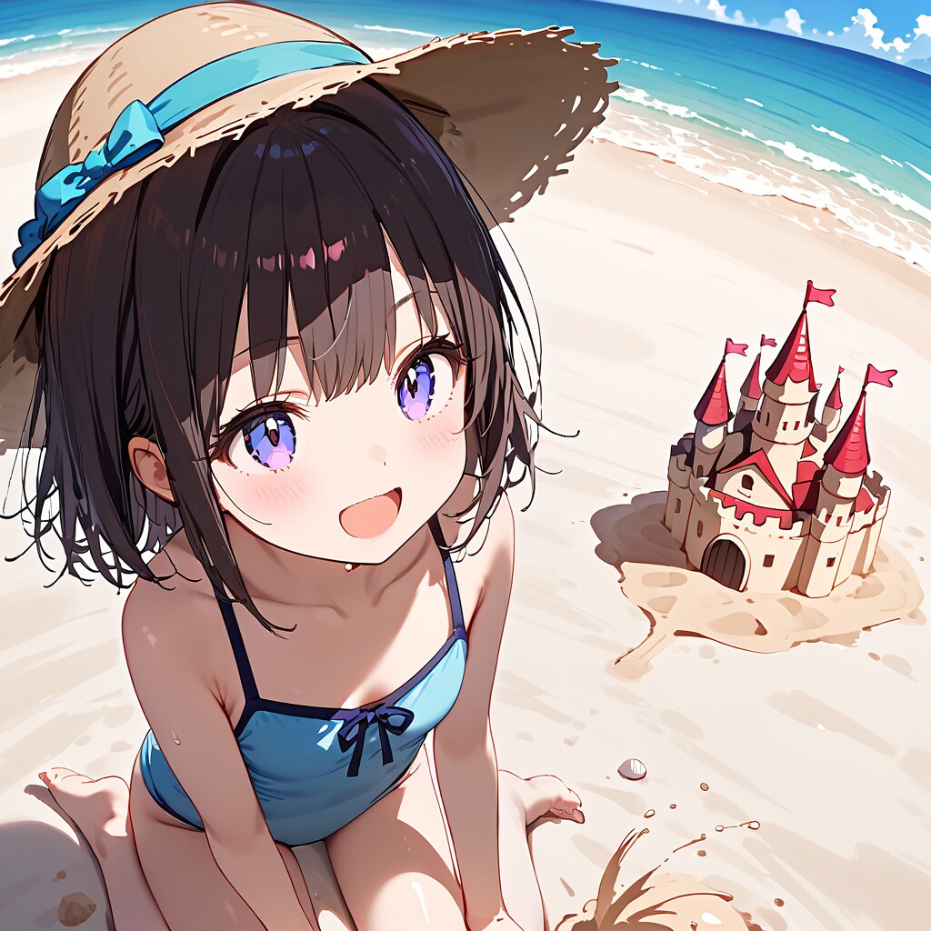 砂の城作ったよ！見て見て！ | の人気AIイラスト・グラビア