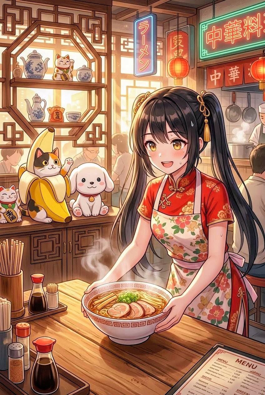 恋偈(れんげ)ちゃんとイヌーピー時々バナにゃん | の人気AIイラスト・グラビア