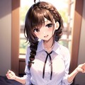 ミディアム黒髪ちゃんと休憩 2枚目