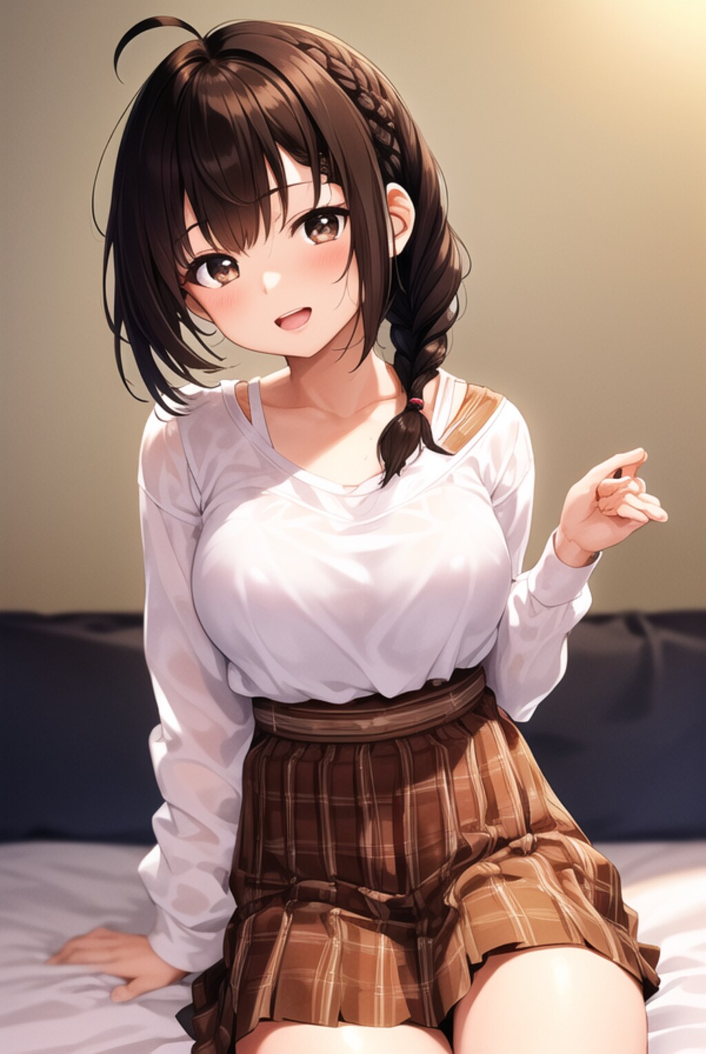 ミディアム黒髪ちゃんと休憩