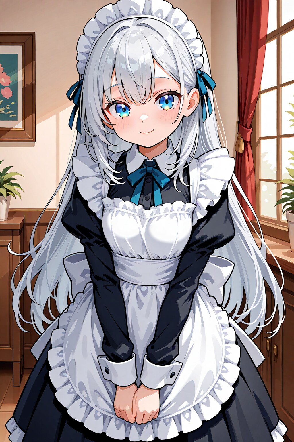 銀髪メイド | の人気AIイラスト・グラビア