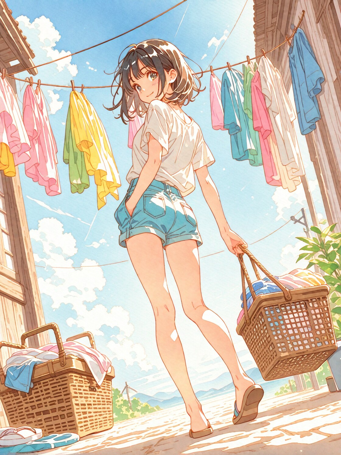 洗濯 | の人気AIイラスト・グラビア