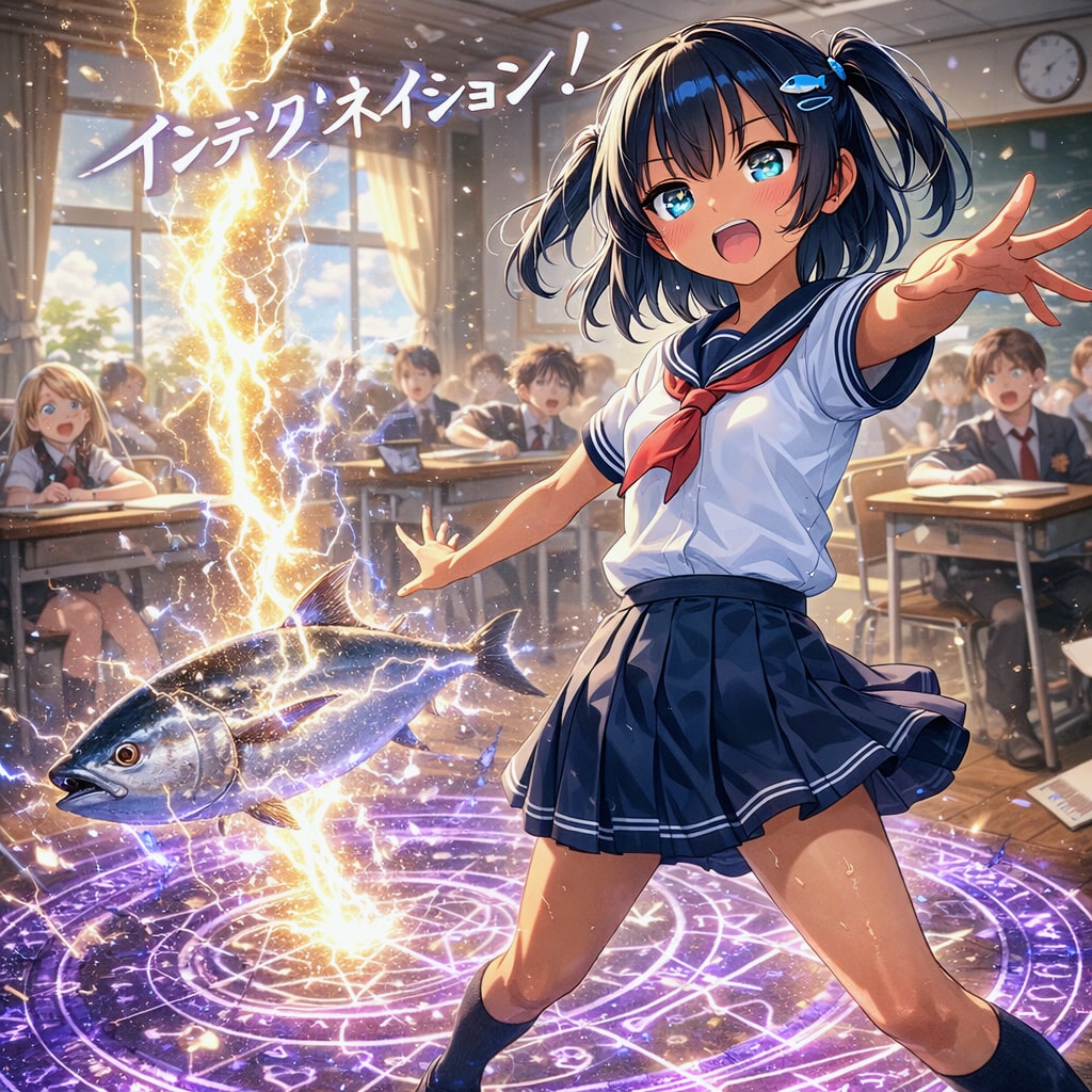 神の雷を落とすこなつちゃん