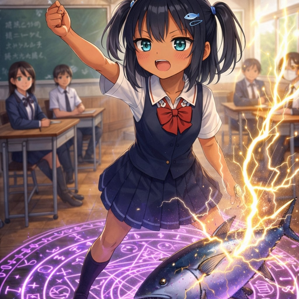 神の雷を落とすこなつちゃん