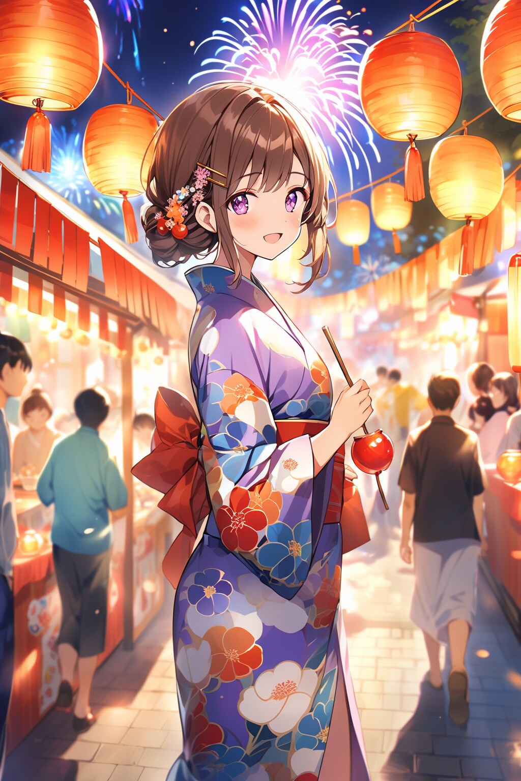 夏祭りを楽しむお姉さん